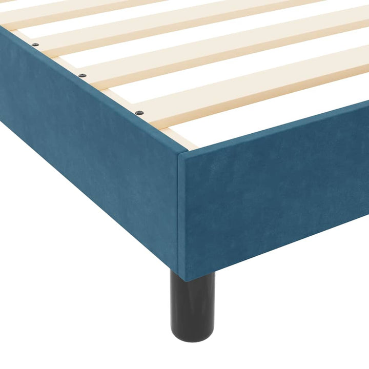 Box spring seng med hovedgærde Mørk blå 160 x 200 cm Fløjl