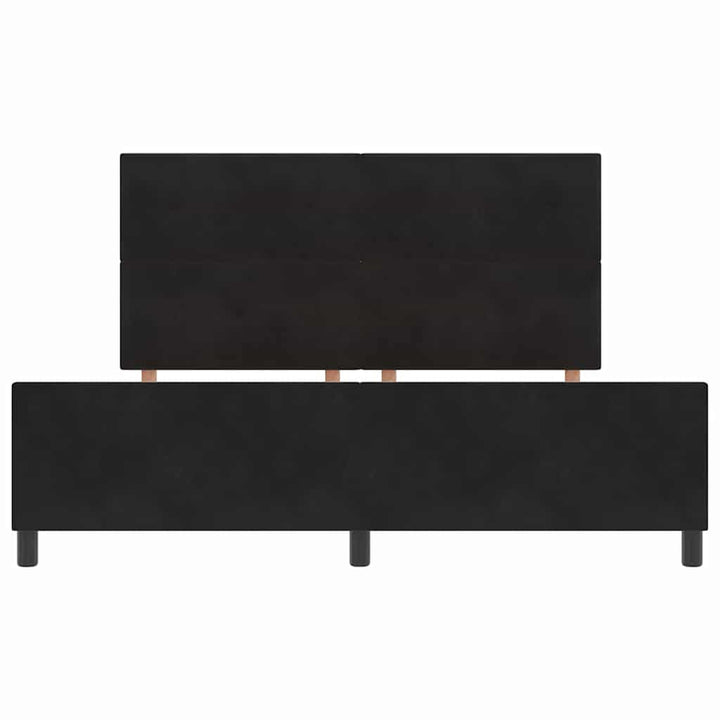 Box spring seng med hovedgærde Sort 180 x 200 cm Fløjl