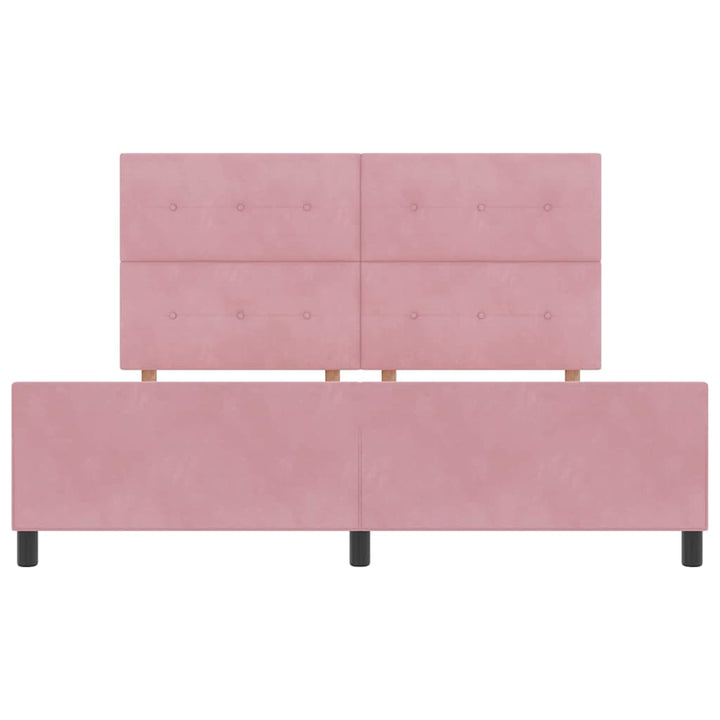 Box spring seng med hovedgærde Lyserød 180 x 200 cm Fløjl