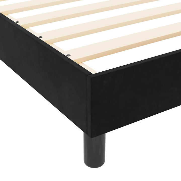 Box spring seng med hovedgærde Sort 80 x 200 cm Fløjl