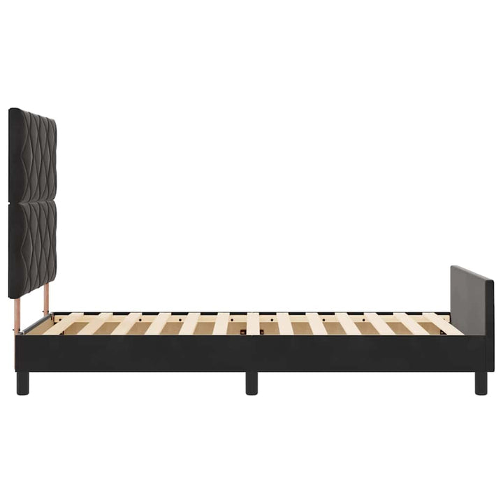 Box spring seng med hovedgærde Sort 90 x 200 cm Fløjl