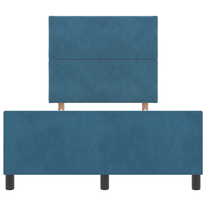 Box spring seng med hovedgærde Mørk blå 120 x 190 cm Fløjl