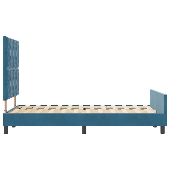Box spring seng med hovedgærde Mørk blå 120 x 190 cm Fløjl