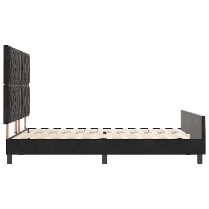 Box spring seng med hovedgærde Sort 160 x 200 cm Fløjl