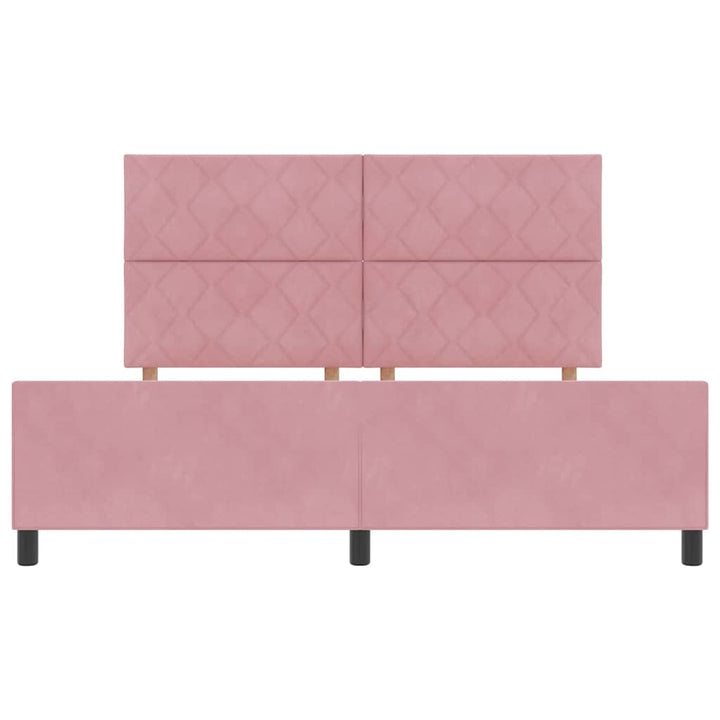 Box spring seng med hovedgærde Lyserød 180 x 200 cm Fløjl