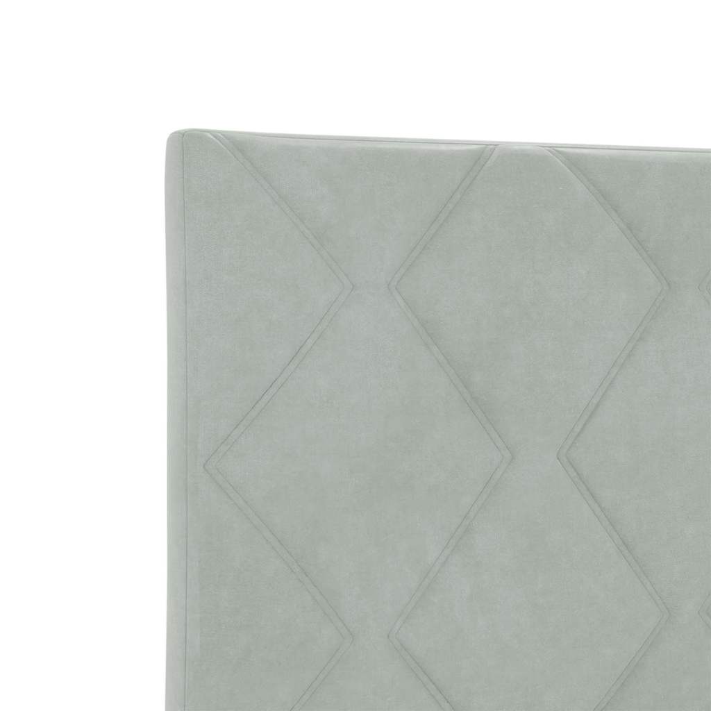 Box spring seng med hovedgærde Lysegrå 200 x 200 cm Fløjl