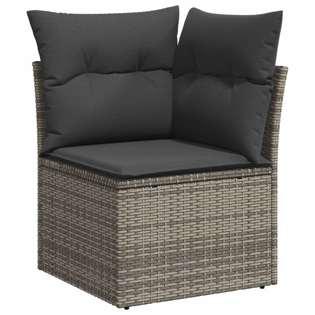 Havesofa Sæt 7 pcs 6-Seater Grå polyrattan