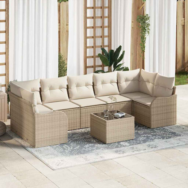 Havesofa Sæt 8 stk. 7-Antal sæder Beige og creme
