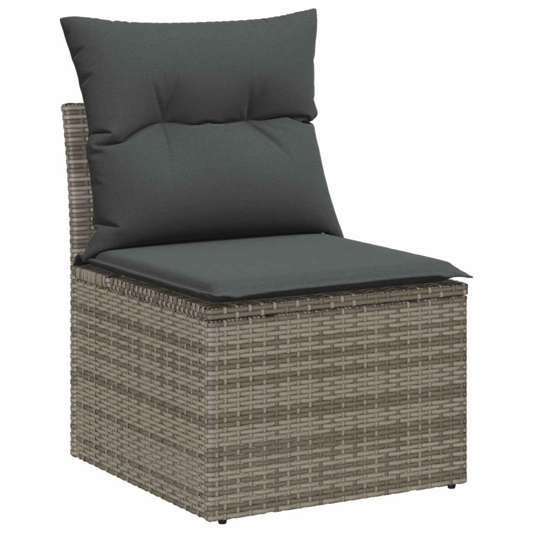 Havesofa Sæt 5 pcs 4-Seater Grå polyrattan