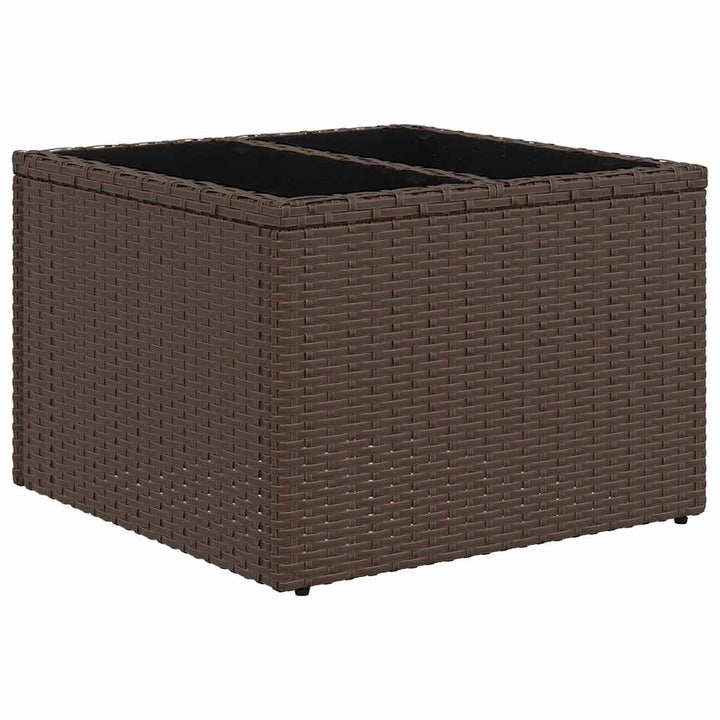 Havesofa Sæt 8 stk. Brun og Rød polyrattan