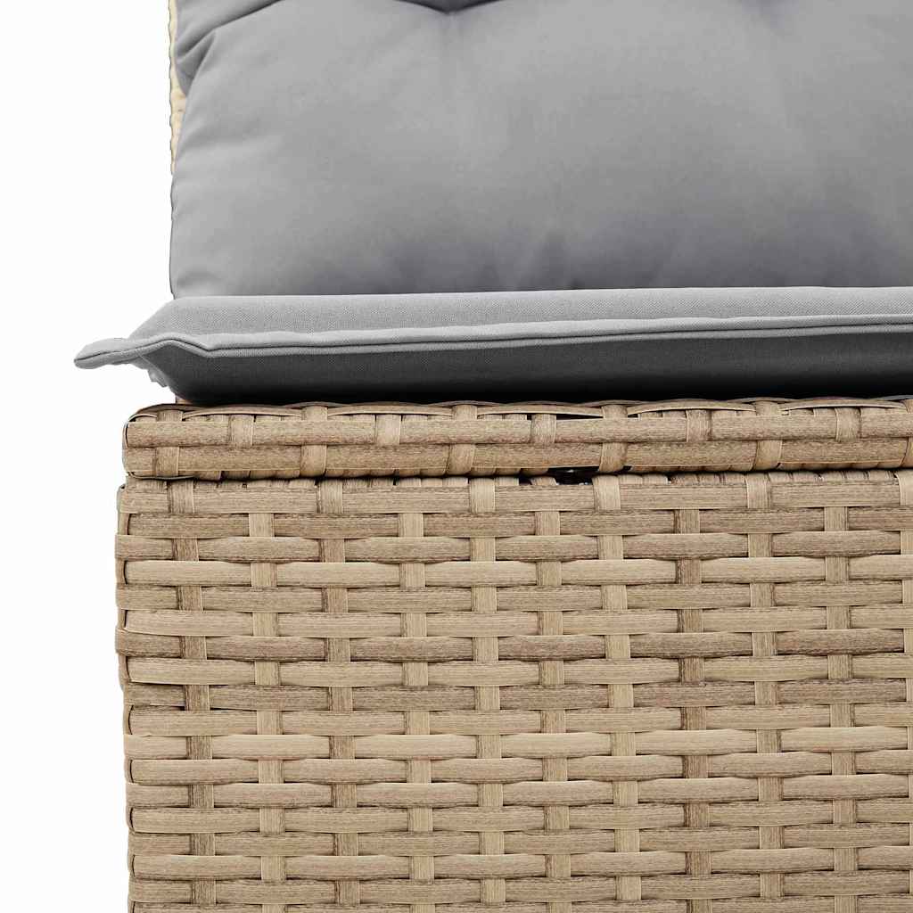 Havesofa Sæt 8 stk. 7-Antal sæder Beige og lys grå polyrattan