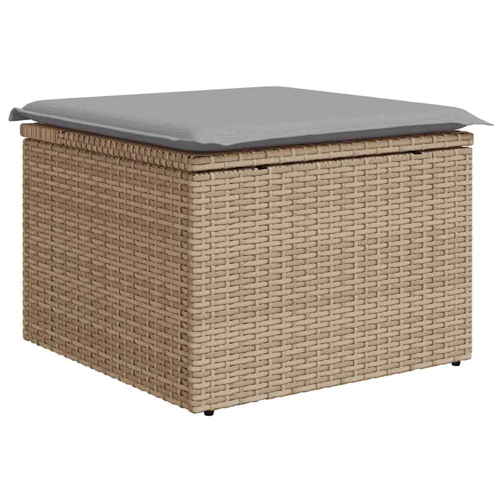 Havesofa Sæt 8 stk. Beige og lys grå polyrattan