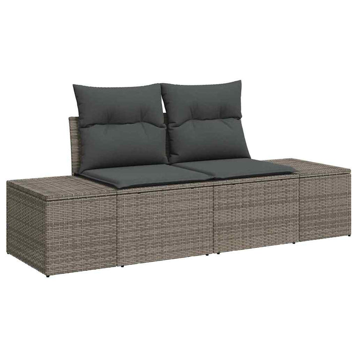 Havesofa Sæt 7 stk. Grå polyrattan