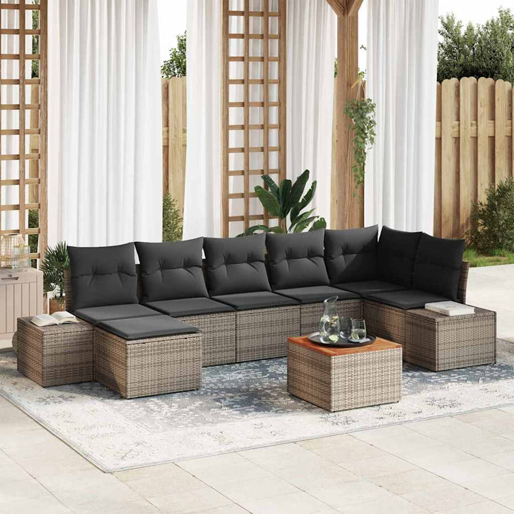 Havesofa Sæt 8 pcs Grå