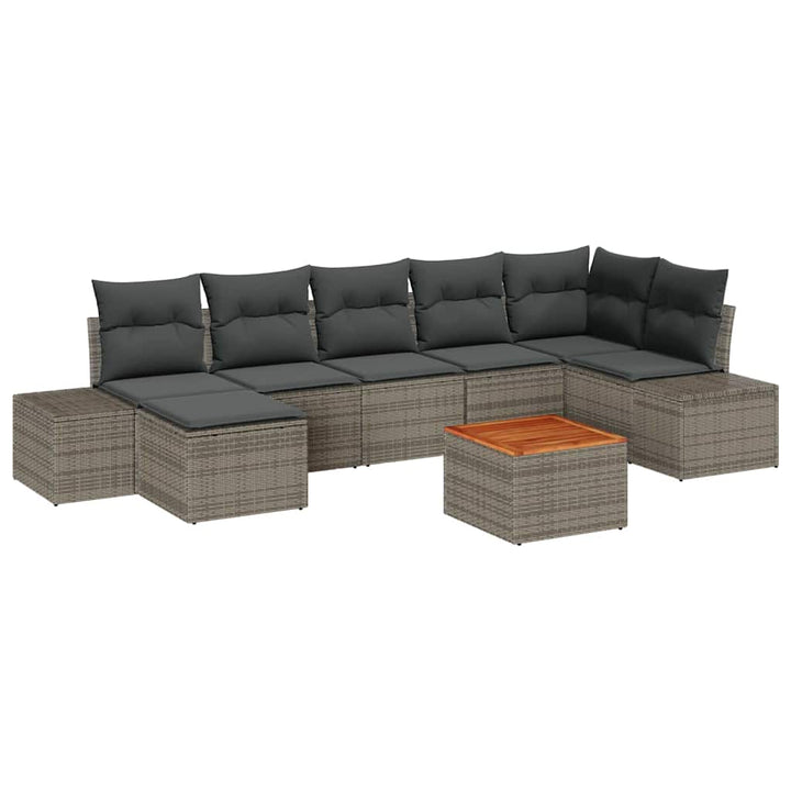 Havesofa Sæt 8 pcs Grå