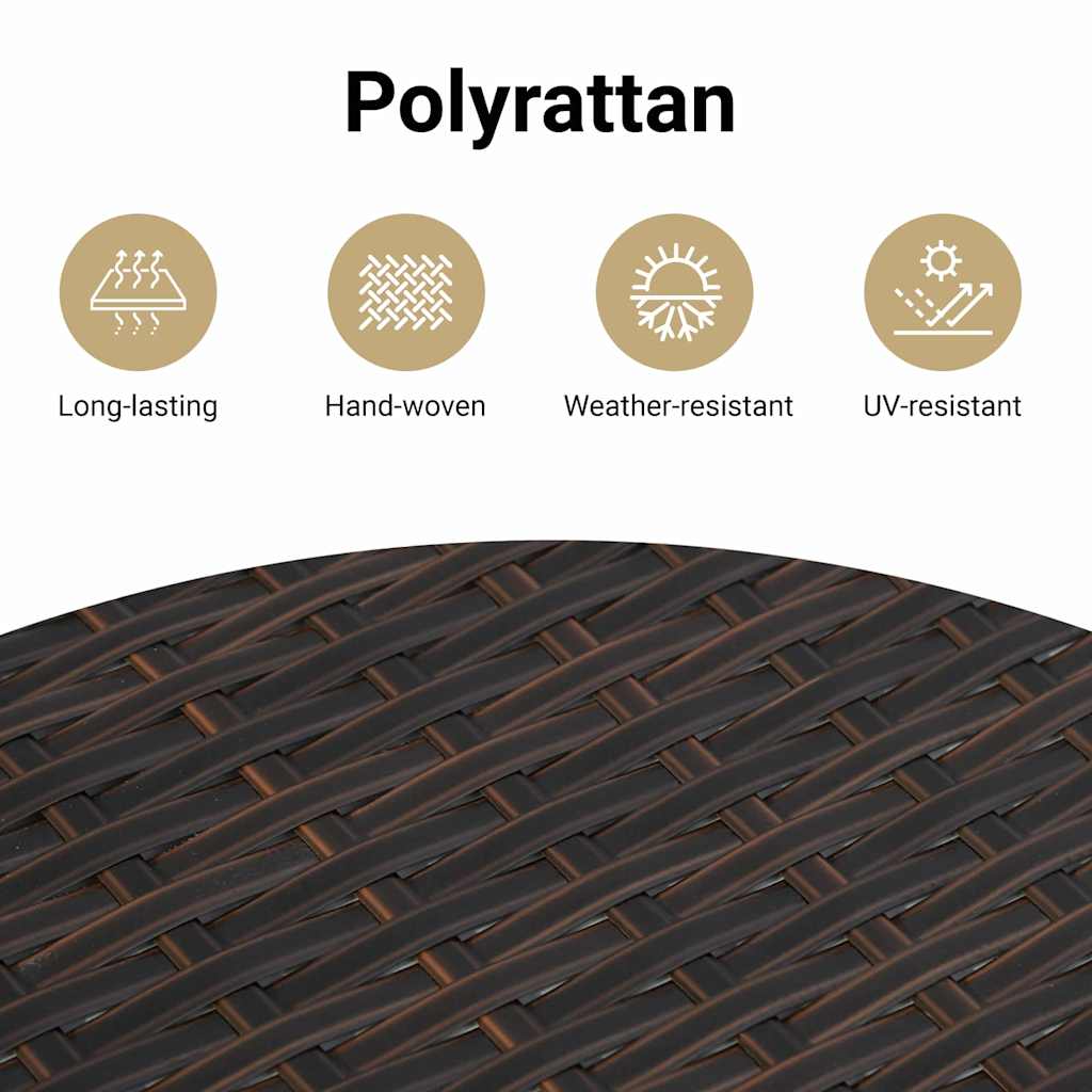 Havesofa Sæt med pude med opbevaring 11 pcs Brun og Creme