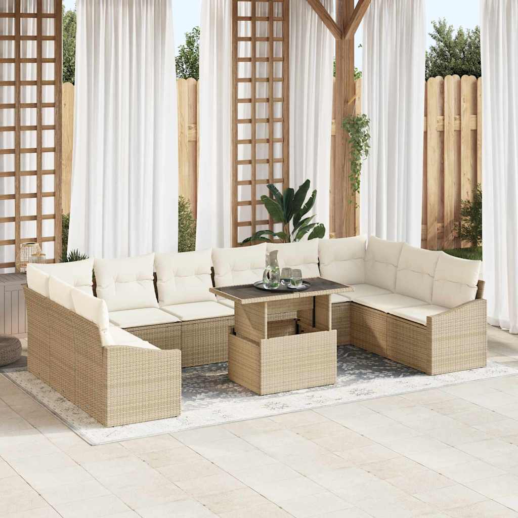 Havesofa Sæt 11 stk. Beige og creme