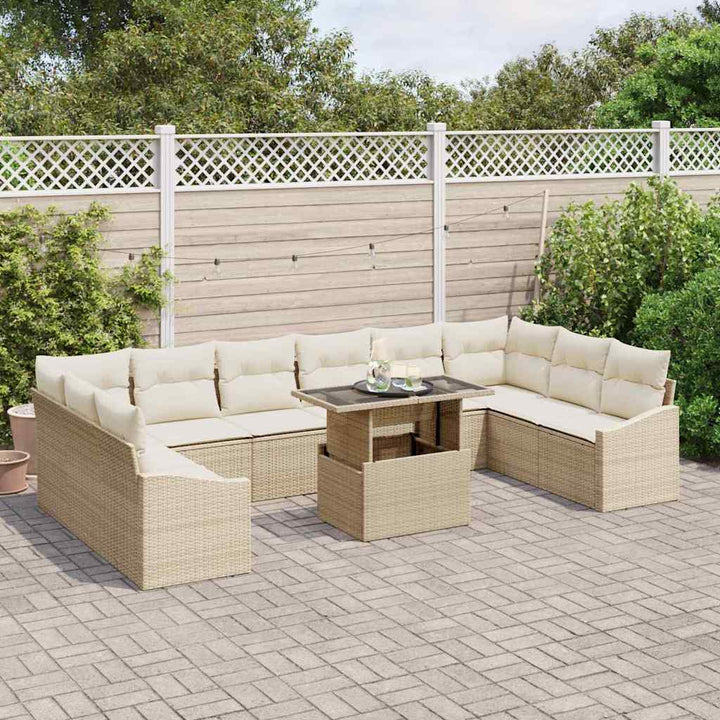 Havesofa Sæt 11 stk. Beige og creme
