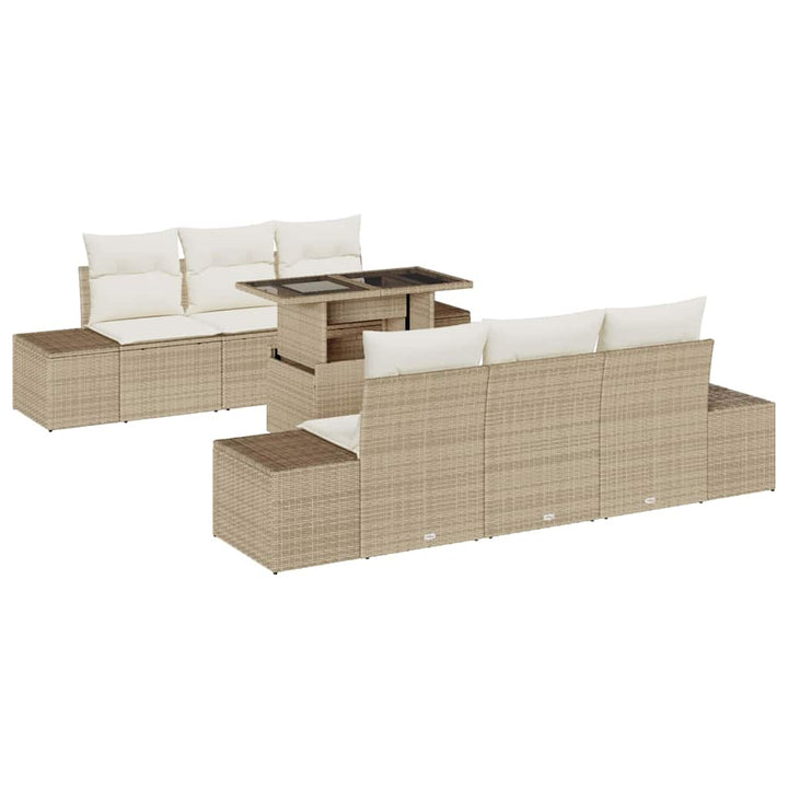Havesofa Sæt 7 stk. Beige og creme