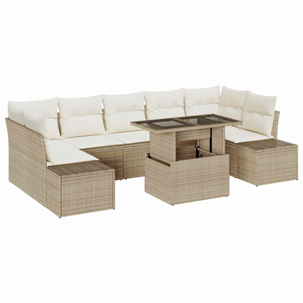 Havesofa Sæt 8 stk. Beige og creme