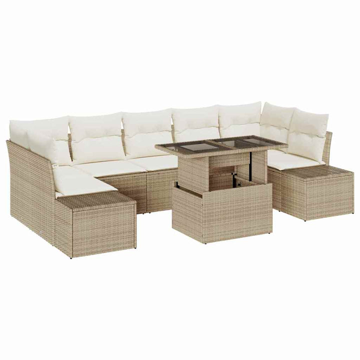 Havesofa Sæt 8 stk. Beige og creme