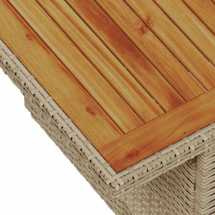 Havesofa Sæt 8 stk. Beige Poly rattan