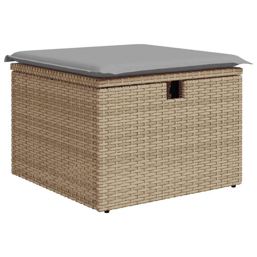 Sofa Sæt 5 stk. Beige og lys grå polyrattan