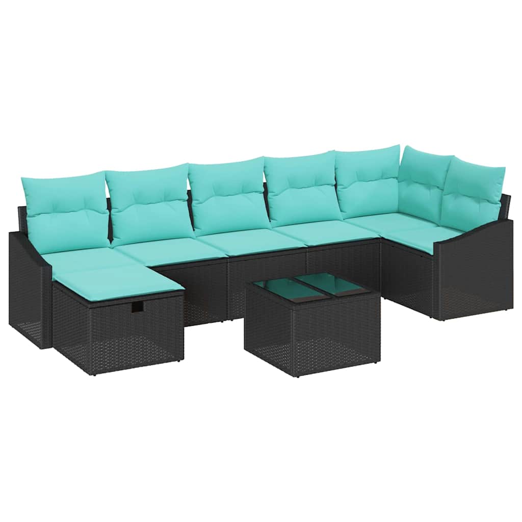 Sofa Sæt med pude med opbevaring 8 pcs polyrattan