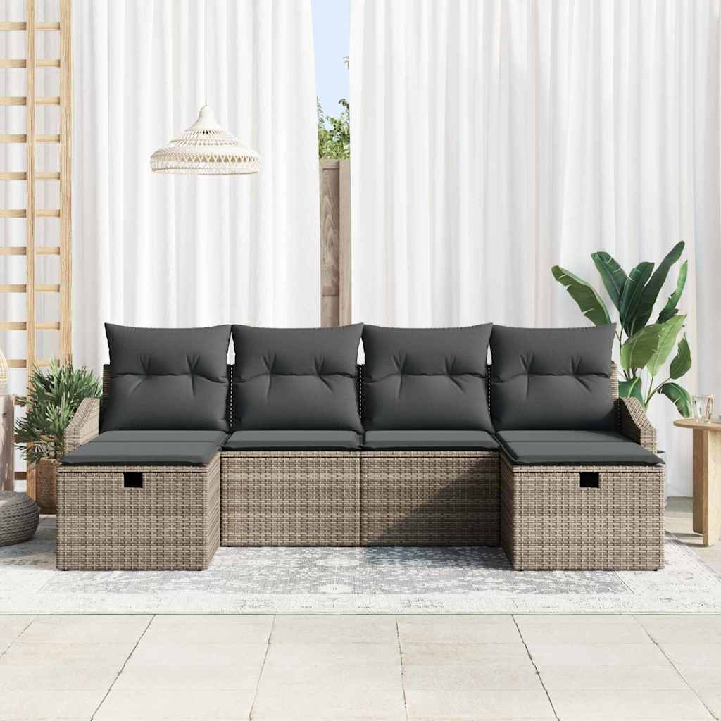 Havesofa Sæt 6 stk. polyrattan