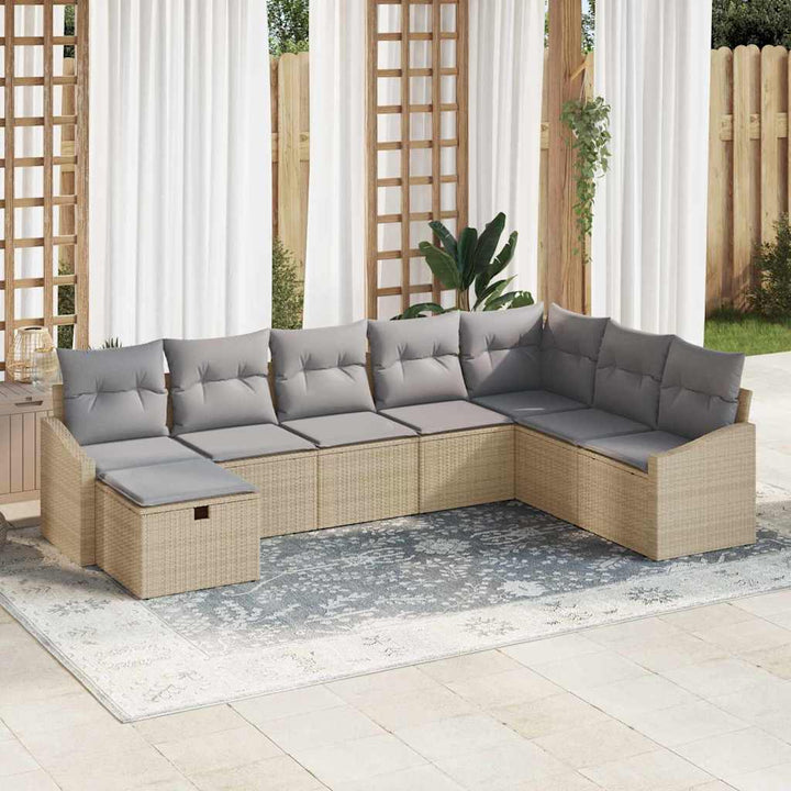 Havesofa Sæt 8 stk. polyrattan