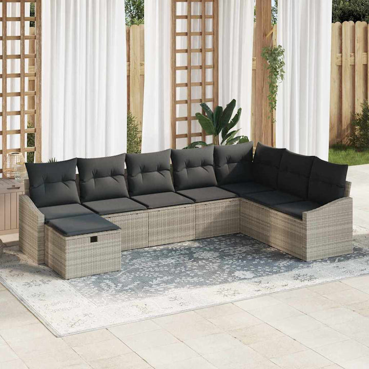 Havesofa Sæt 8 stk. polyrattan