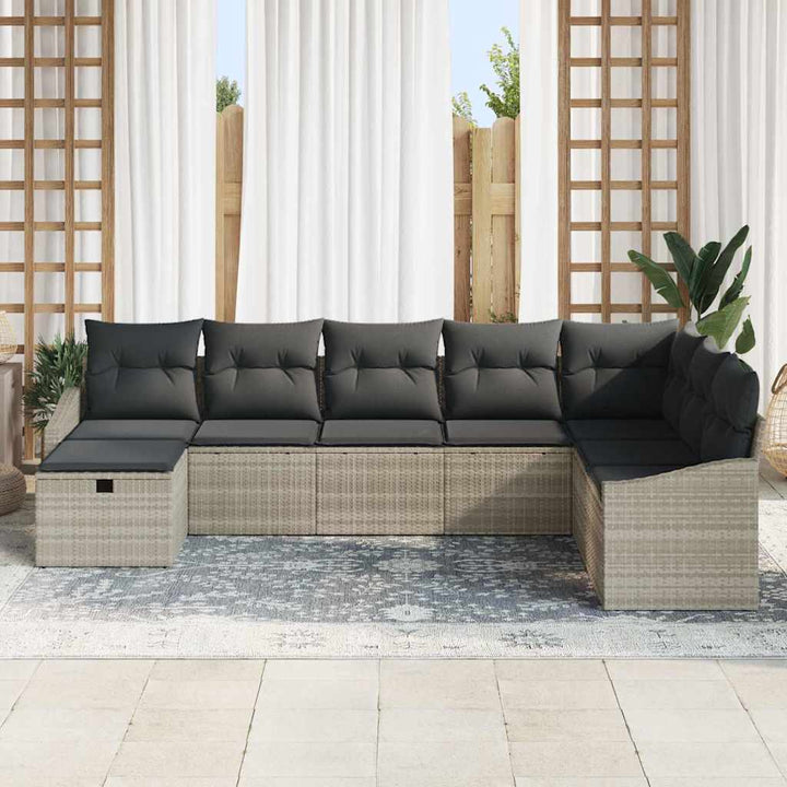 Havesofa Sæt 8 stk. polyrattan