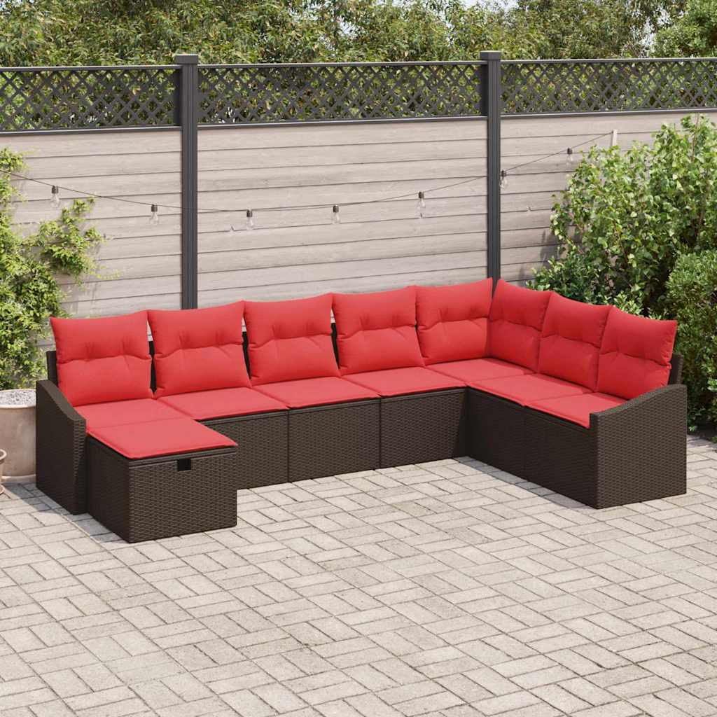 Havesofa Sæt 8 stk. polyrattan