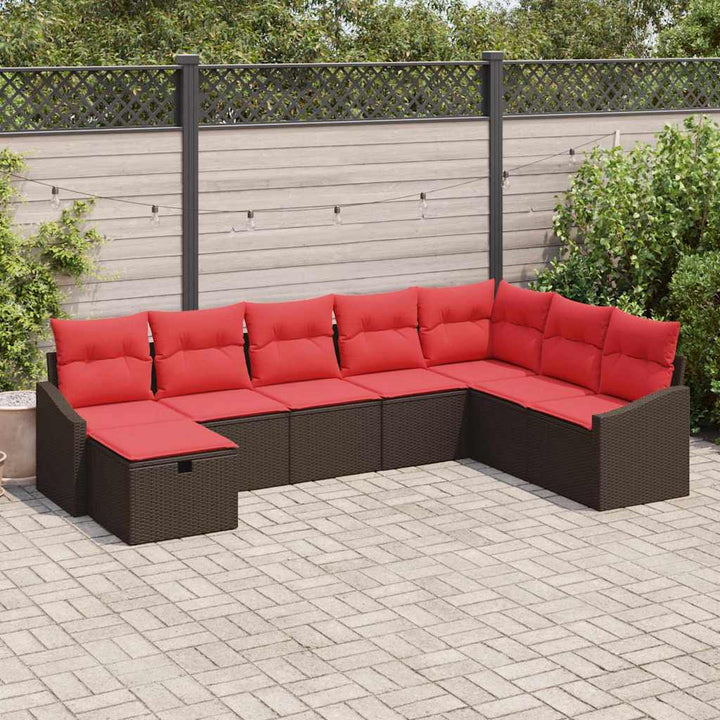 Havesofa Sæt 8 stk. polyrattan