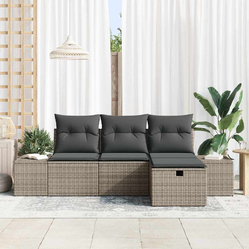 Havesofa Sæt 4 stk. polyrattan