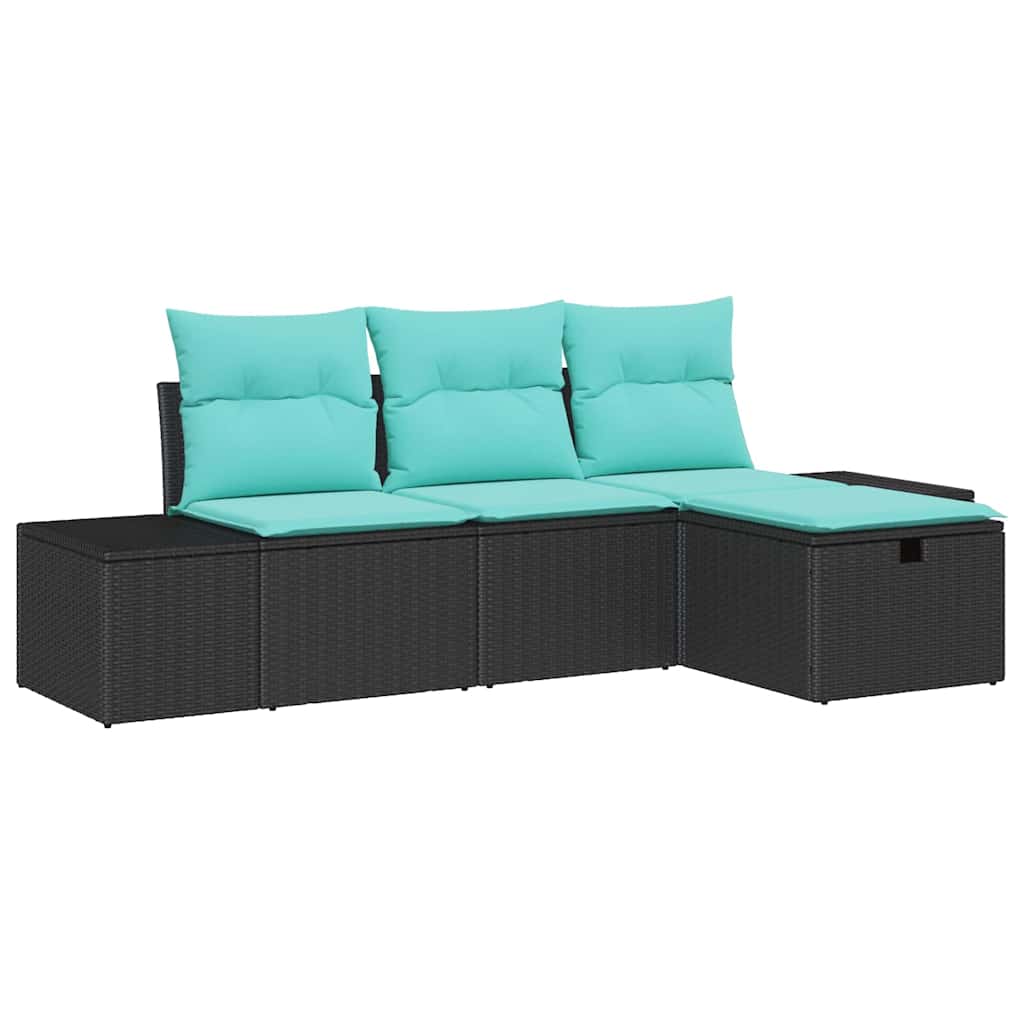 Havesofa Sæt 4 stk. polyrattan