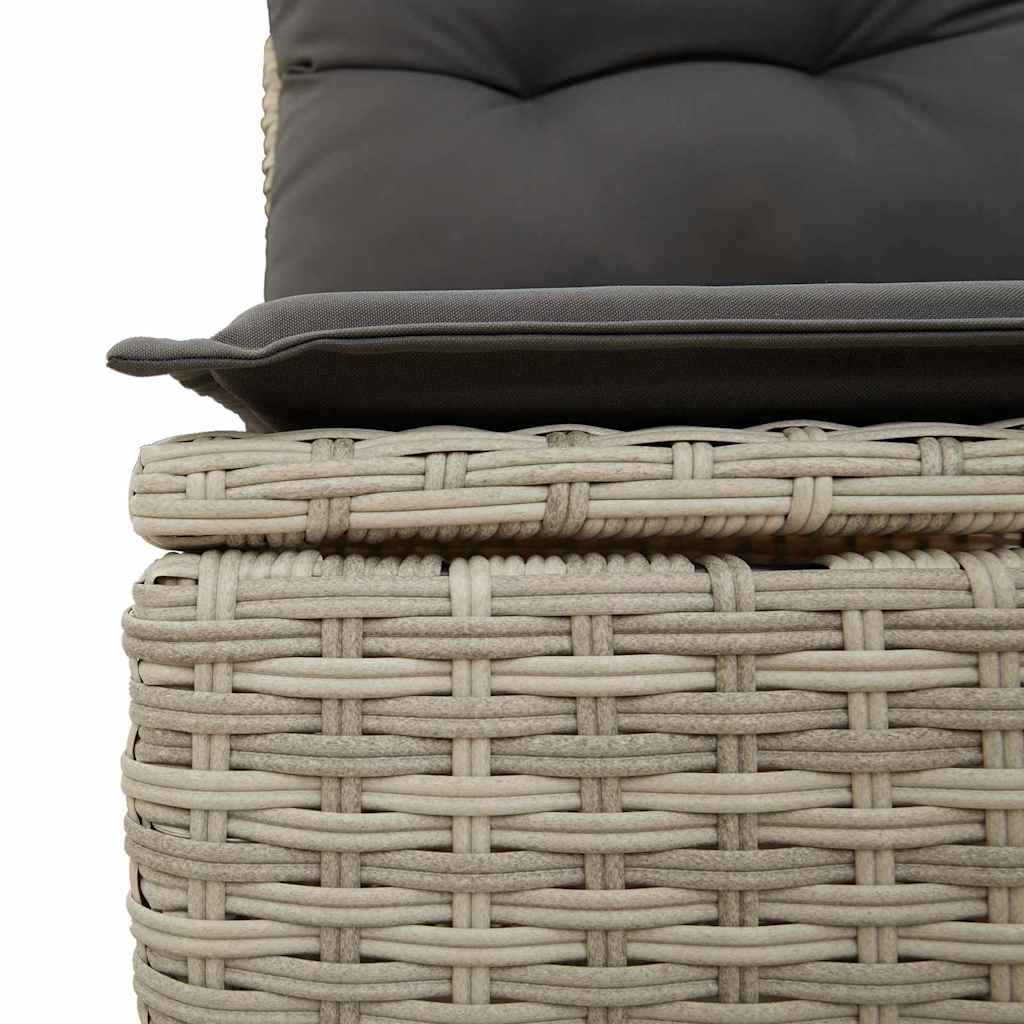 Havesofa Sæt 8 stk. Lysegrå polyrattan
