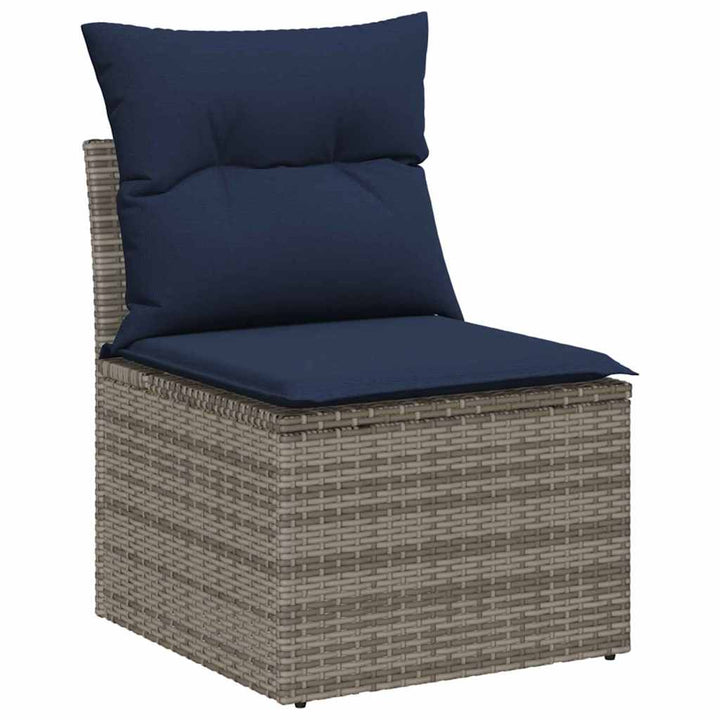 Havesofa Sæt 8 stk. Grå polyrattan
