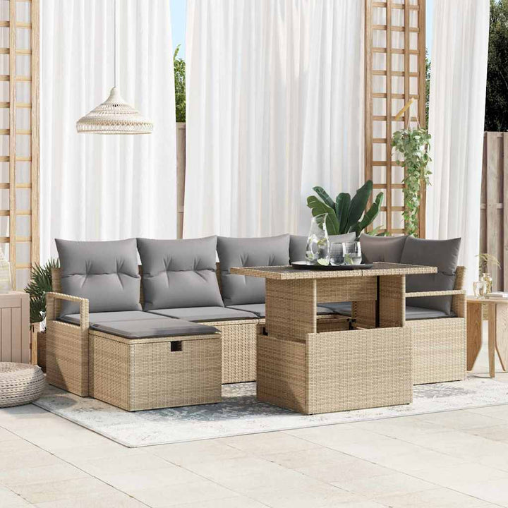 Havesofa Sæt 9 stk. polyrattan