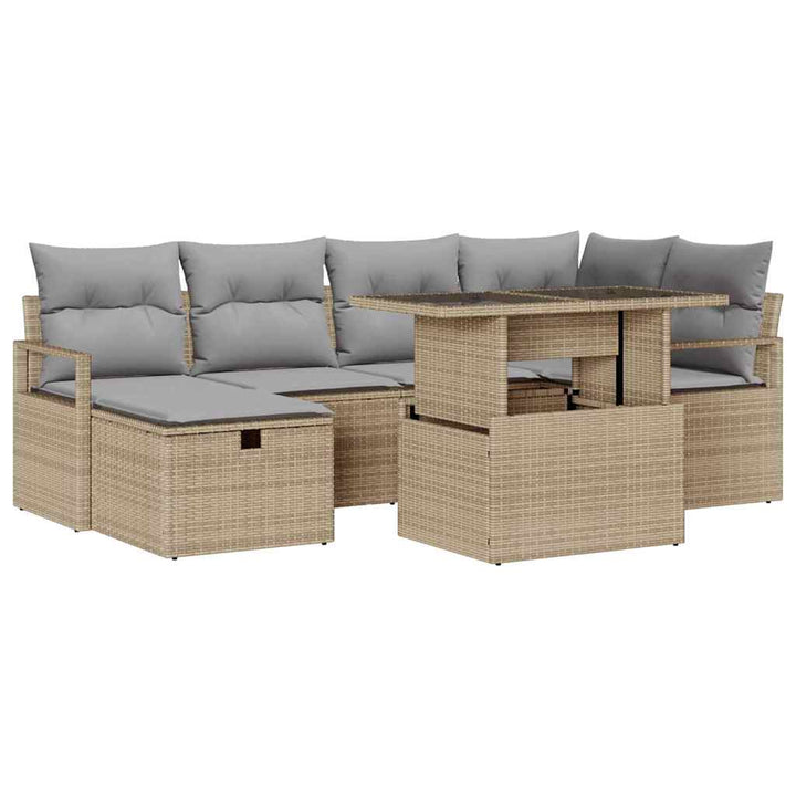 Havesofa Sæt 9 stk. polyrattan