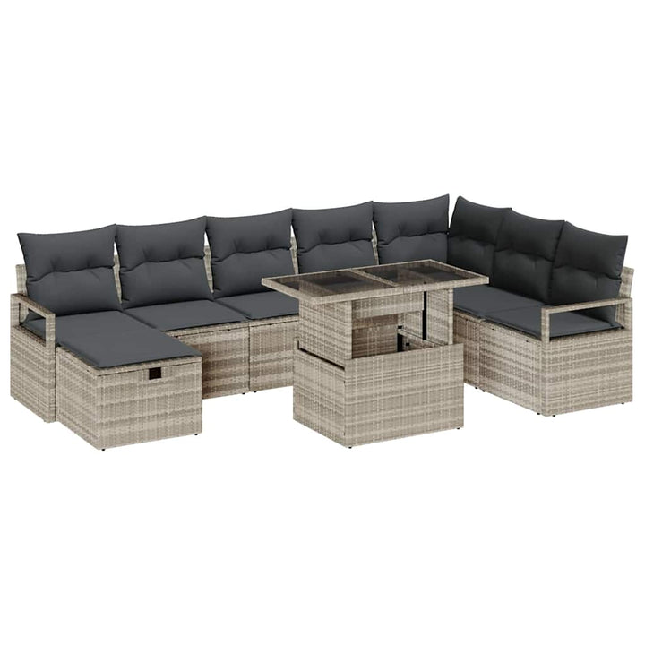 Havesofa Sæt 9 stk. polyrattan