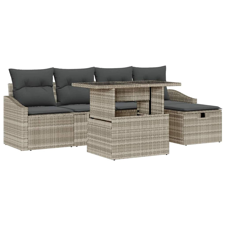 Havesofa Sæt 6 stk. polyrattan