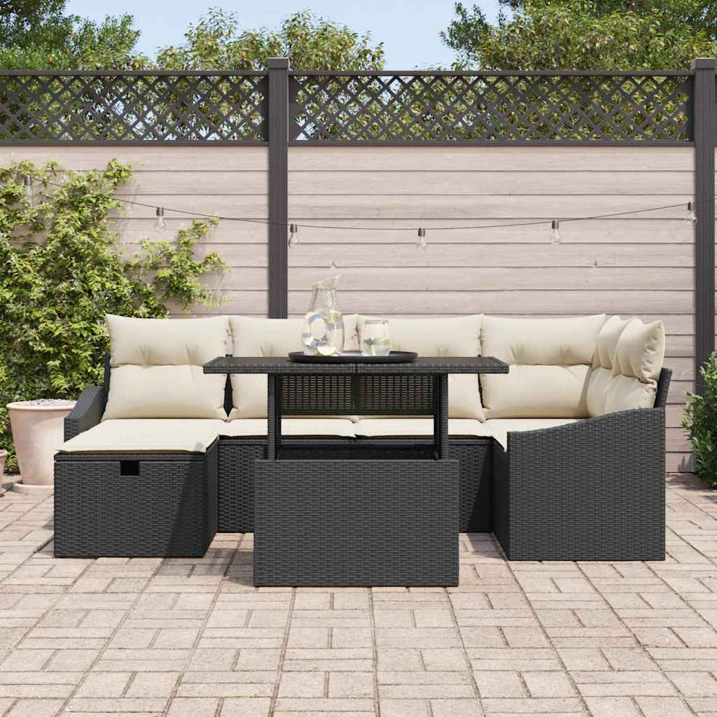 Havesofa Sæt 7 stk. polyrattan