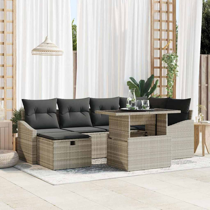 Havesofa Sæt 7 stk. polyrattan