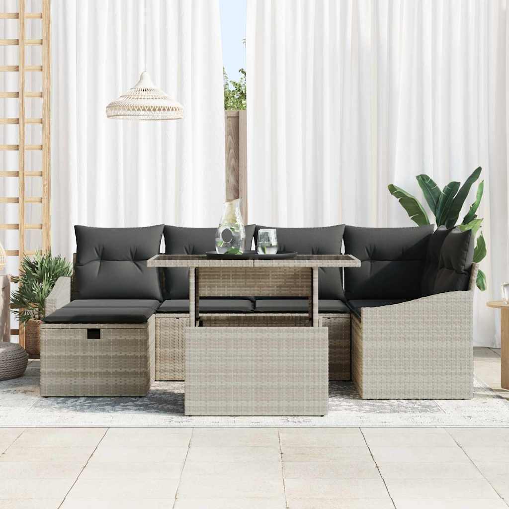 Havesofa Sæt 7 stk. polyrattan