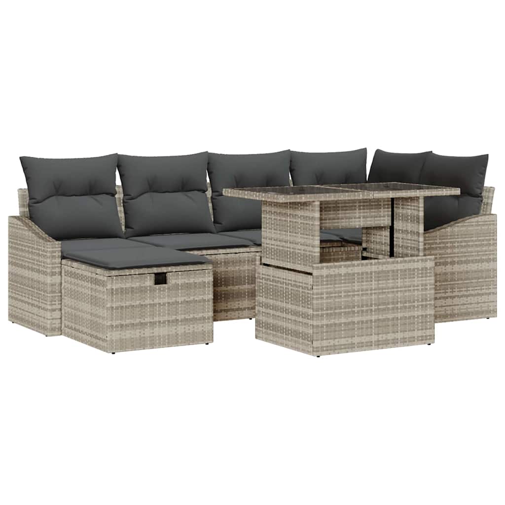 Havesofa Sæt 7 stk. polyrattan
