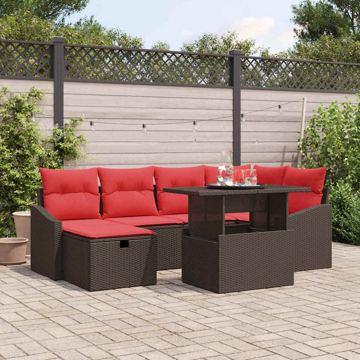 Havesofa Sæt 7 stk. polyrattan