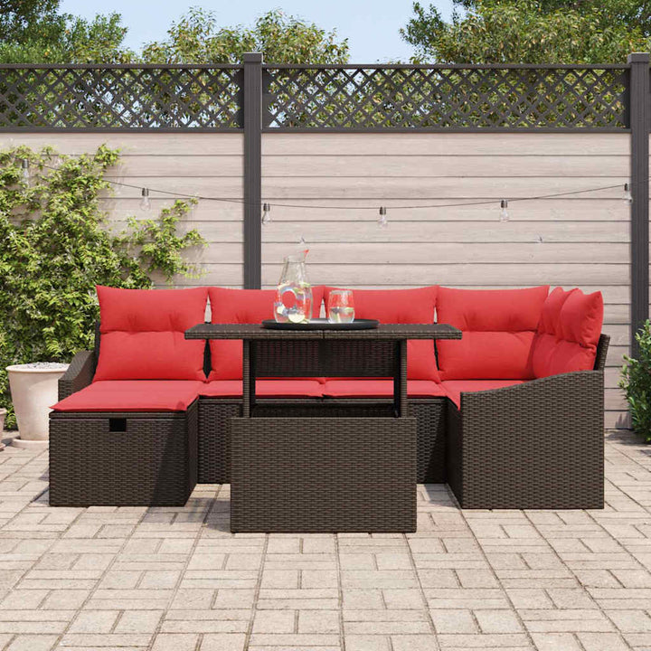 Havesofa Sæt 7 stk. polyrattan