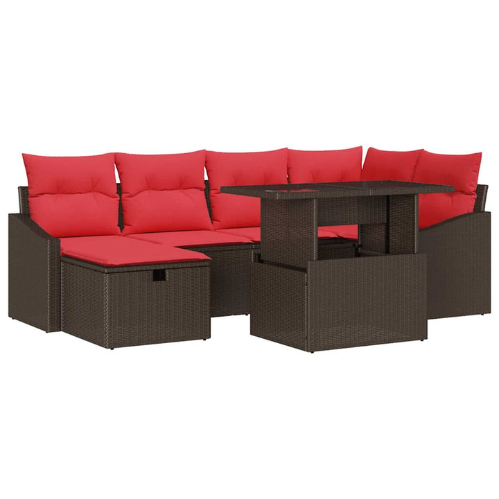 Havesofa Sæt 7 stk. polyrattan