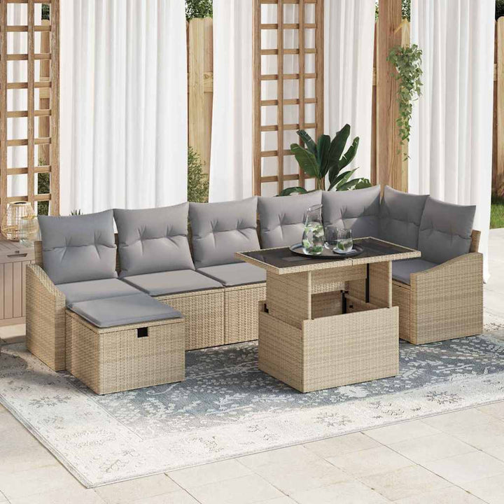Havesofa Sæt 8 stk. polyrattan